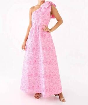 NEW ABBEY GLASS caroline gown in pink bubble